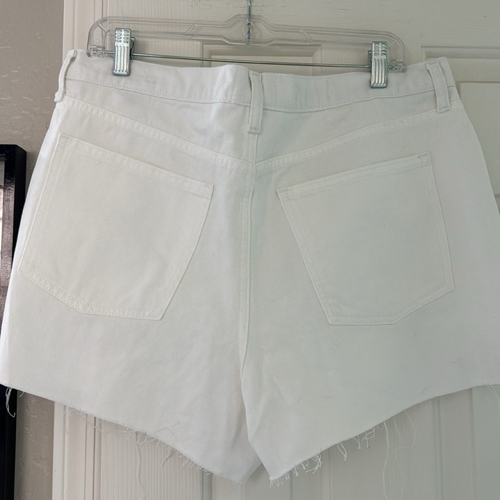White denim frayed shorts - new, never worn! - Picture 2 of 3